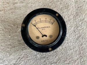 VECCHIE RARE MILLIAMPERES VINTAGE IN OTTONE 0-15 D.C. HRTI. MISURATORE CONTATORE DA COLLEZIONE, - Foto 1 di 12