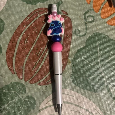 Crafted Beaded Pen For  LILO And Stitch For A Stitch Lover - Image 1 of 3