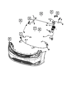 Genuine Mopar Front End Module Wiring 68240722AG - Picture 1 of 4