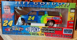 JEFF GORDON #24 1993 Rookie Of The Year DUPONT  1:25 Chevy Suburban Diecast BANK - Picture 1 of 4