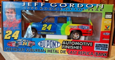JEFF GORDON #24 1993 Rookie Of The Year DUPONT  1:25 Chevy Suburban Diecast BANK - Image 1 of 4