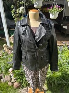 Echt Lederjacke Von Esprit Große 42 Schwarz - Bild 1 von 7