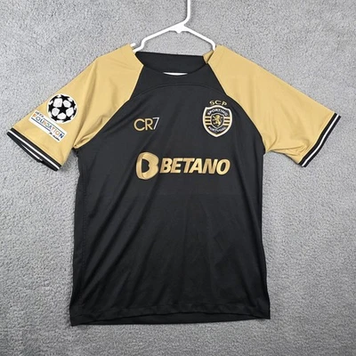 Camiseta Nike CP Portugal Para Hombre Mediana CR7 Ronaldo Homenaje Negra Dorada Super Bock Foto 1 de 4