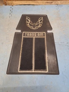 Vintage Pontiac Firebird Trans Am Floor Mat Black Gray Rubber - Bild 1 von 8