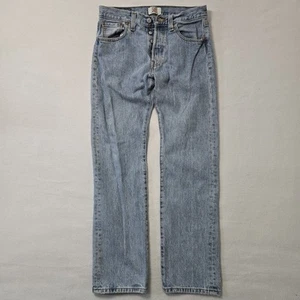 Vintage Y2k Levis 501 Jean Mens 30x32 Blue Light Straight Leg Button Fly Cotton - Picture 1 of 11