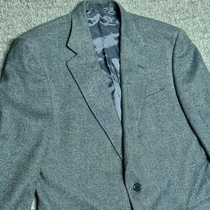 Tallia Sartoria Blazer Abbey 42L Birdseye Silk Cashmere Sport Coat Union USA - Picture 1 of 19
