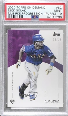 2020 Topps On Demand Rookie Progression Purple /25 Nick Solak #6C PSA 9 MINT RC - Image 1 of 2