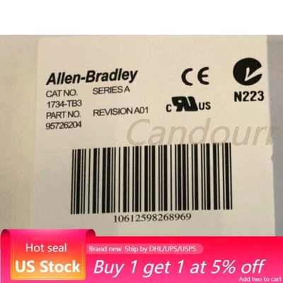 AB 1734-TB3 POINT I/O Module PLC  Sealed 1734TB3 US Free Tax - Image 1 of 4