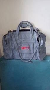 BOLSA DE LONA DE FÚTBOL AMERICANO DEL EQUIPO DE LA NFL Todo CUERO GIMNASIO RARA BOLSA DEPORTIVA AÑOS 90 Gris Nueva - Imagen 1 de 8