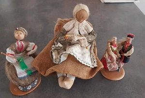 Aus Nachlass 4 alte Trachtenpuppen 21-14 cm hoch gut-sehr gut - Bild 1 von 3