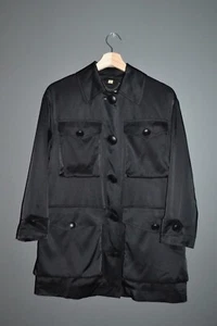 Burberry 100% Silk Utility Military Jacket US 0 - Picture 1 of 9