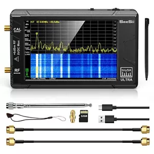 SeeSii TinySA Ultra Spectrum Analyzer, 4.0 Inch 100kHz to 5.3GHz Handheld 32GB - Picture 1 of 9