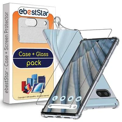 EBESTSTAR Coque Google Pixel 7A Silicone Rebords Renforcés Antichoc + VERRE Trempé