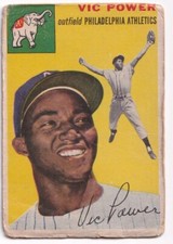 1954 Topps - #52 Vic Power Rookie Card Short Print