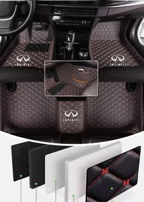 For Infiniti All Cars Floor Mats Anti-slip Custom Carpets Liners Leather Mats Foto 1 de 4