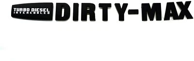 1 pieza Turbo Diesel INTERCOOLED Sucio MAX Duramax Insignia Emblema Pegatina (Negro/Blanco Foto 1 de 4