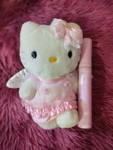 Juguete de peluche Hello Kitty 1999 vintage 8" Pink Angel Sanrio con paquete original - Imagen 1 de 14