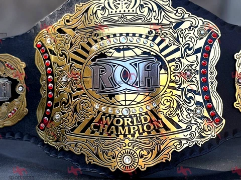 Ring of Honor World Heavyweight Championship Replica Belt Title 2mm Brass ADULT Cover
