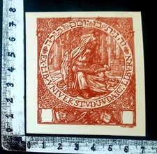 WUNDERKAMMER C EXLIBRIS 455 ' EBRAICA UNIVERSITA' LIVORNO ' - * ULVI LIEGI * - P