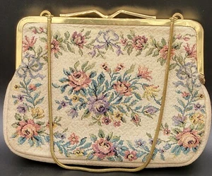 Vnt 1950er Walborg Wandteppich Clutch/Handtasche Made in Germany - Bild 1 von 4