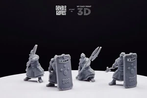 Cript Dwarf Guard Spear+Shield Davale Games 3D Printed With High Quality Resin - Picture 1 of 15