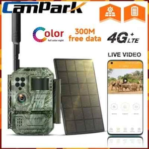 Campark 4G LTE Überwachungskamera Wildkamera SIM Karte 4W Solarpanel Jagdkamera - Bild 1 von 8