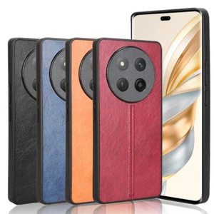 For Honor Magic7 Lite 5G, Luxury Retro Hybrid PU Leather Soft Rubber Case Cover - Picture 1 of 19