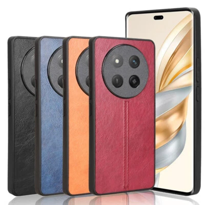 For Honor Magic7 Lite 5G, Luxury Retro Hybrid PU Leather Soft Rubber Case Cover - Image 1 of 4