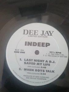 Indeep 12" Last night a D.J saved my life CLARK SISTERS YOU BROUGHT SUNSHINE - Picture 1 of 2