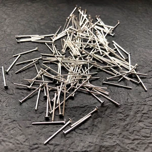 200X Pin de cabeza enchapado en plata 16 mm Joyería Pendiente Collar Cuentas Extremo Hallazgos - Imagen 1 de 3