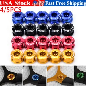 US Aluminum MTB Road BMX Bike Bolts Single Double Triple Chainring Screws 4/5pcs - Picture 1 of 14