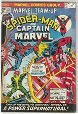 Marvel Team-Up # 16 Dec 1975 Marvel Spider-Man Captain Marvel Mar-Vell