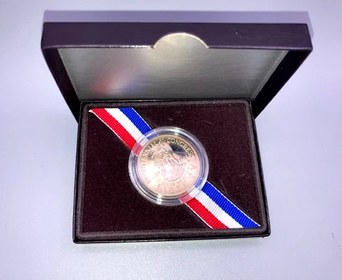 HALF DOLLAR US Mint in Box w/COA 1989-S Congressional Commemorative Clad Proof Cover