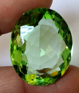 88.25 Ct. Large Green Peridot Oval Cut Faceted Loose Gemstone Gift for Birthday - Picture 1 of 6