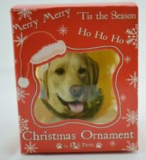 E&S Pets - Dog Christmas Ornament (Unbreakable Ball) - New - Yellow Labrador