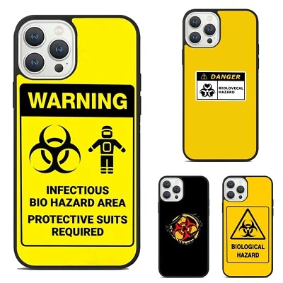 For Samsung Galaxy Apple iPhone 14 15 warning BIOLOGICAL HAZARD Deluxe - Image 1 of 4