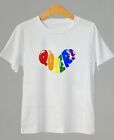 Lgbtq Flag Colourful Rainbow Gay Pride Lesbian Art Men White T Shirt Tee Top