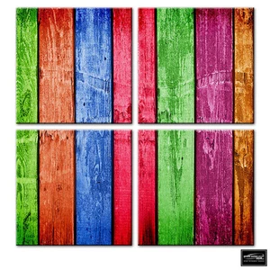 Abstrakter Zaun Funky BOX GERAHMTE LEINWAND KUNST Bild HDR 280 g/m² - Bild 1 von 1