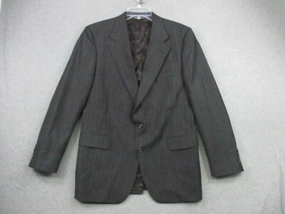 Blazer Abrigo Deportivo Vintage Kingsridge Hombre 40R Gris Rayas Hecho en EE. UU. Foto 1 de 4