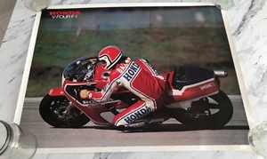 Vintage Poster 1982 Honda Motorcycle V4F1 V-Four F-1 Dealer Advertising 17x22" - Picture 1 of 2