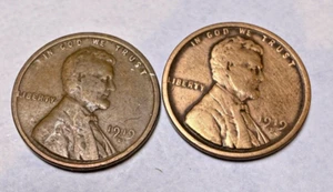 1919-D Lincoln Wheat 1c Pair ~ Fine / Very Fine Details ~ Get Both Coins! ~ C23 - Picture 1 of 2