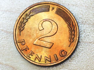 1960 F Germany 2 Pfennig Unc. - Picture 1 of 2