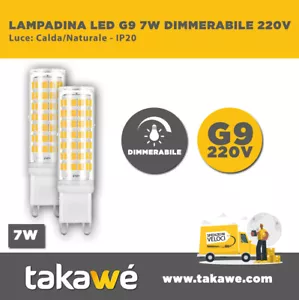 LAMPADA LED ATTACCO G9 DIMMERABILE 7W LUCE: CALDA/NATURALE 360° - Foto 1 di 1