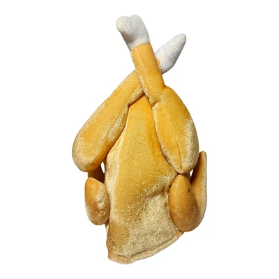 Peluche Día de Acción de Gracias Pavo Asado Sombrero Bronceado y Blanco Disfraz de Halloween Foto 1 de 4