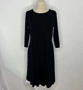 Bonito Vestido Eileen Fisher Talla XS Viscosa Spandex Atado Trasero Negro - Imagen 1 de 7