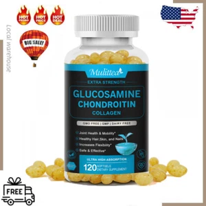 Glucosamine Chondroitin MSM Vitamin D3 Triple Strength Joint Support 3100mg - Picture 1 of 9