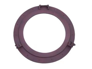 Rustic Aluminum Deluxe Class Decorative Ship Porthole Mirror 24" - Picture 1 of 8