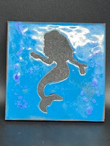 Mermaid Tile wall Plaque or Trivet, 6" x 6" - Picture 1 of 2