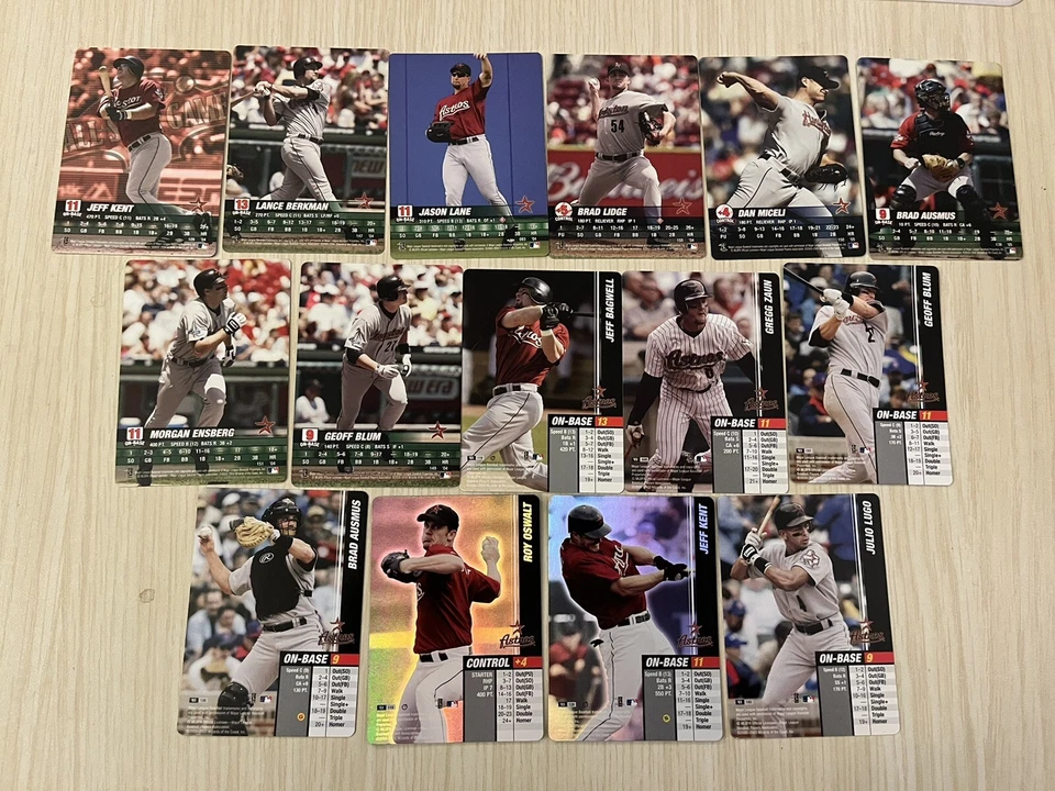 2003-04/05 MLB Showdown Astros Lot Of 15 Roy Oswalt And Jeff Kent FOILS - Image 1 of 1