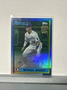 Michael Massey 2023 Archives 1990 Fan Favorite Foil /99 Rookie Auto RC Royals - Foto 1 di 11